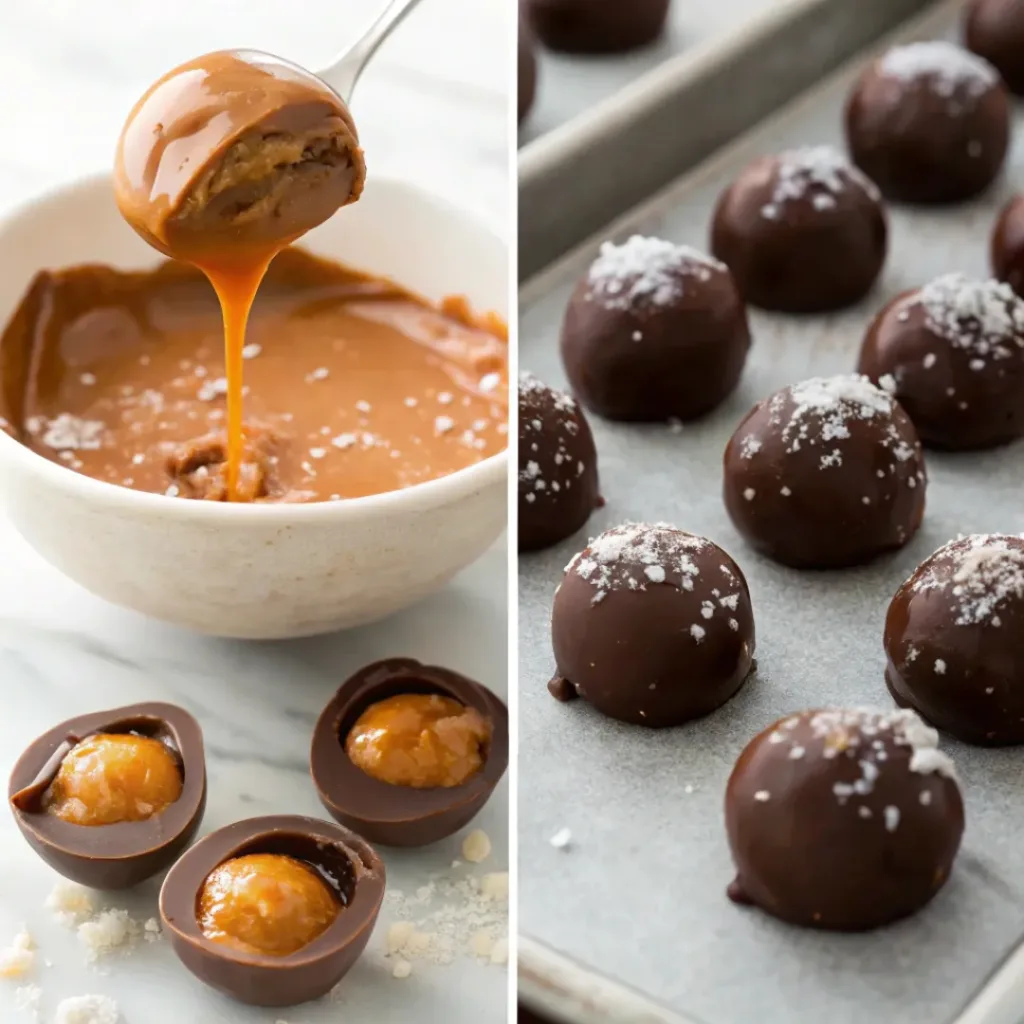 Step-by-step Salted Caramel Truffles process