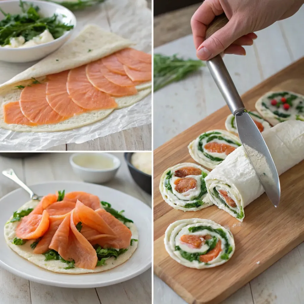 Easy Smoked Salmon Pinwheels 7 Step-by-step Smoked Salmon Pinwheels