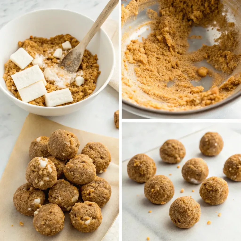 Step-by-step S’mores Protein Balls preparation