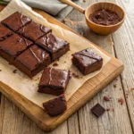 Sourdough Discard Brownies cut into squares