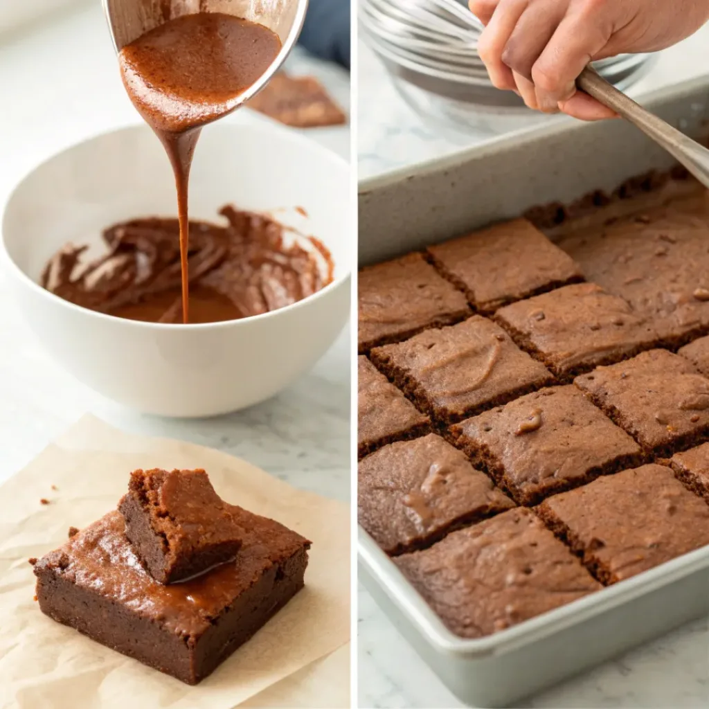 Step-by-step Sourdough Discard Brownies process
