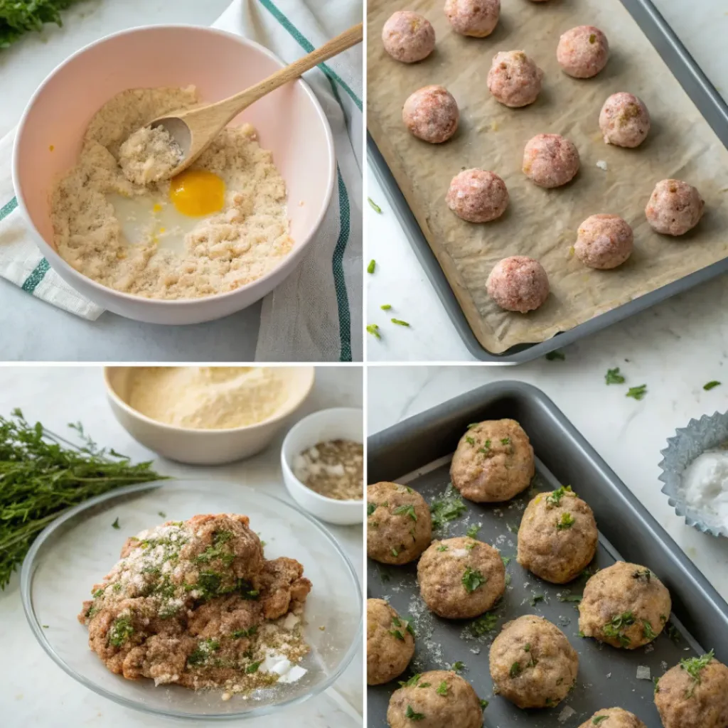 Step-by-step Turkey Meatballs