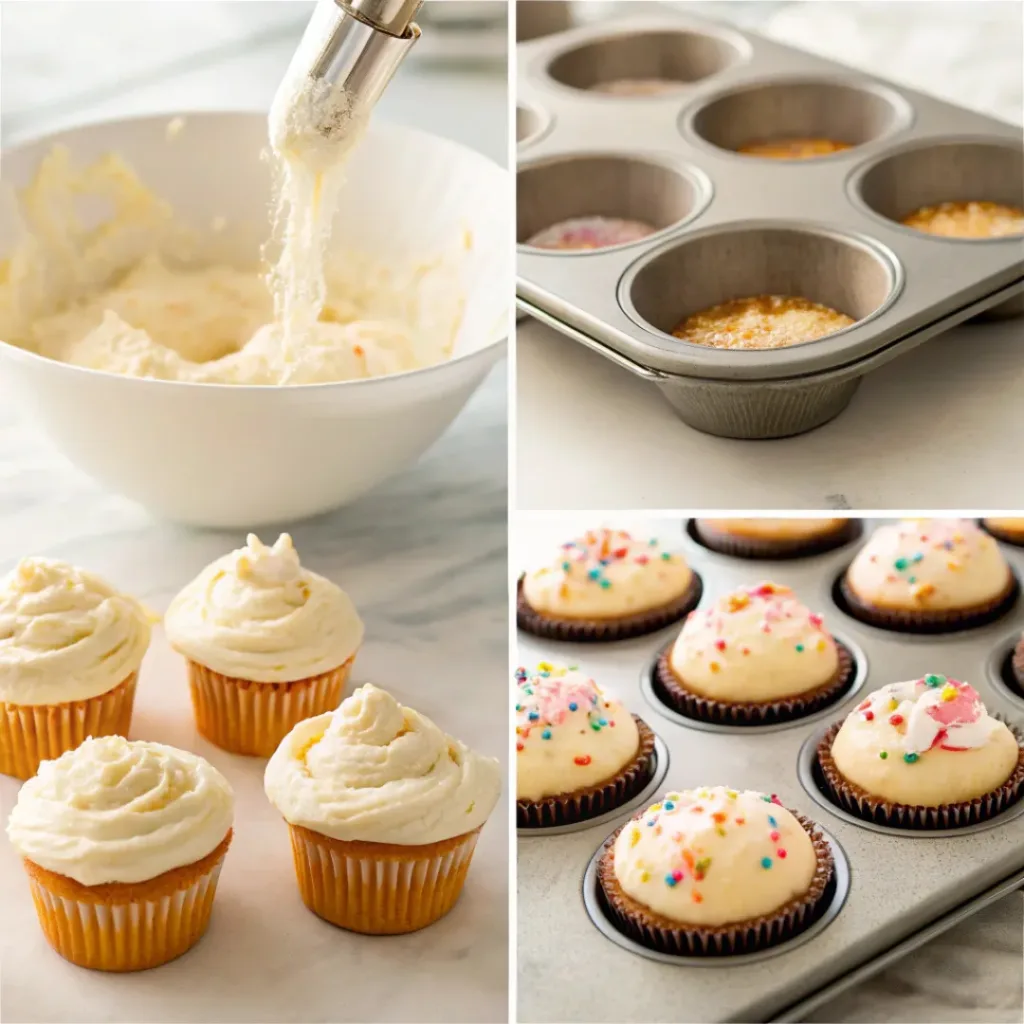 Step-by-step Vanilla Cupcakes