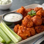 Buffalo Cauliflower Bites on serving platter