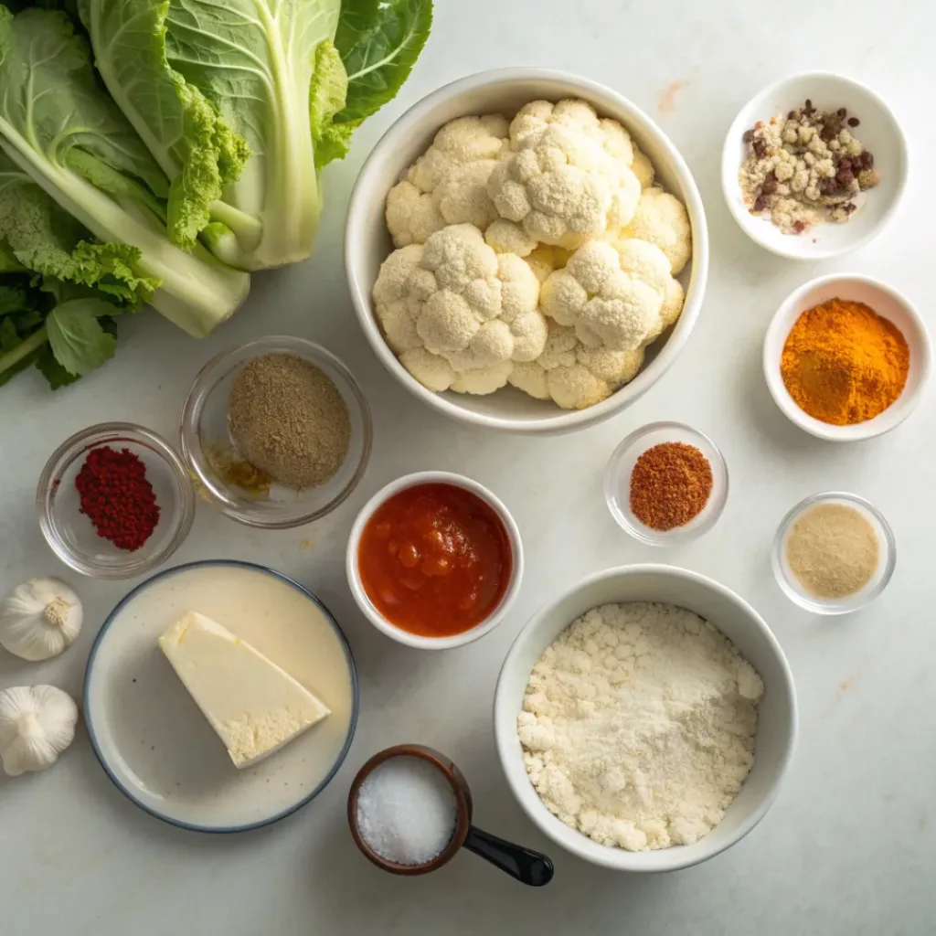 Healthy Buffalo Cauliflower Bites 6 Ingredients for Buffalo Cauliflower Bites