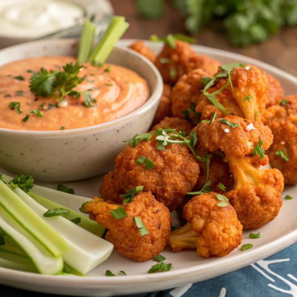 Healthy Buffalo Cauliflower Bites 8 Served Buffalo Cauliflower Bites