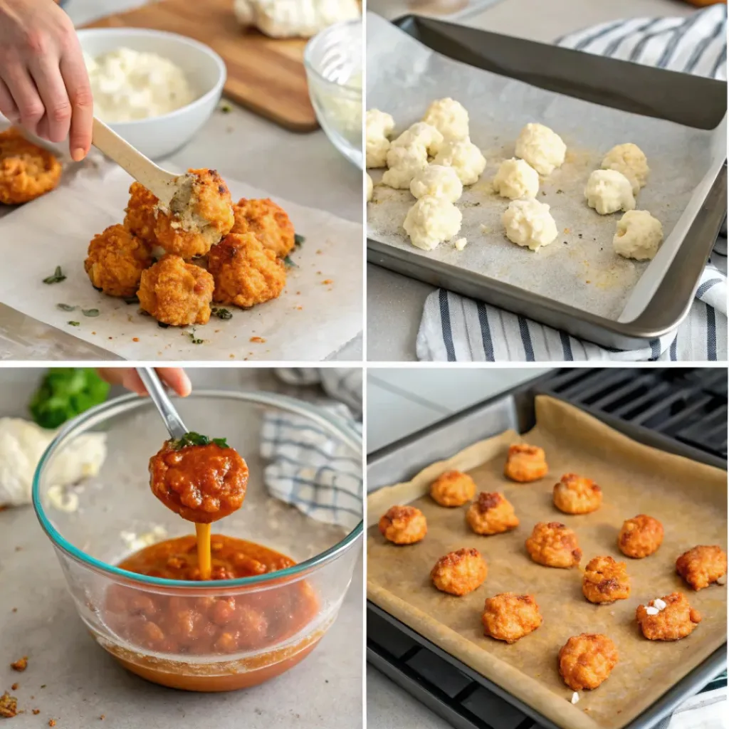 Healthy Buffalo Cauliflower Bites 7 Step-by-step Buffalo Cauliflower Bites