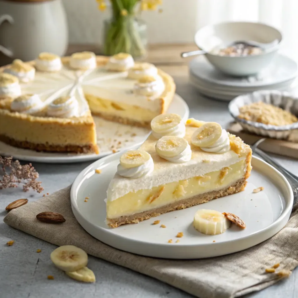 Steps of preparing banana crème pie