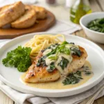 Chicken Florentine with creamy spinach sauce
