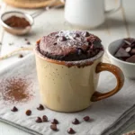 Chocolate mug cake in a mug