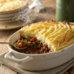 Classic cottage pie with mashed potato topping
