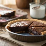 Gooey brownie pie with fudgy chocolate center