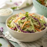 Bowl of fresh homemade coleslaw