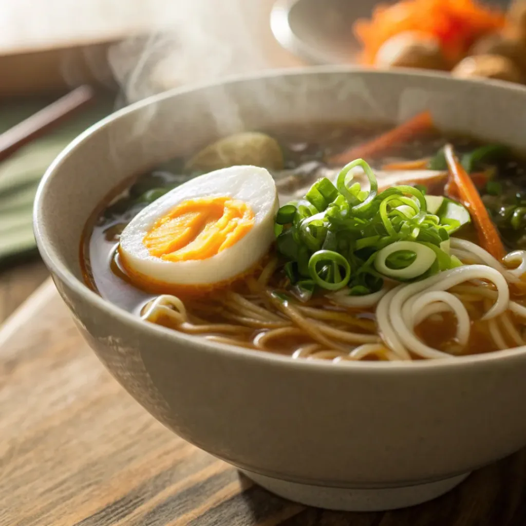 Homemade Ramen Served