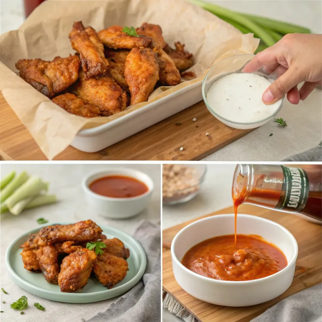 Steps of preparing Buffalo wings