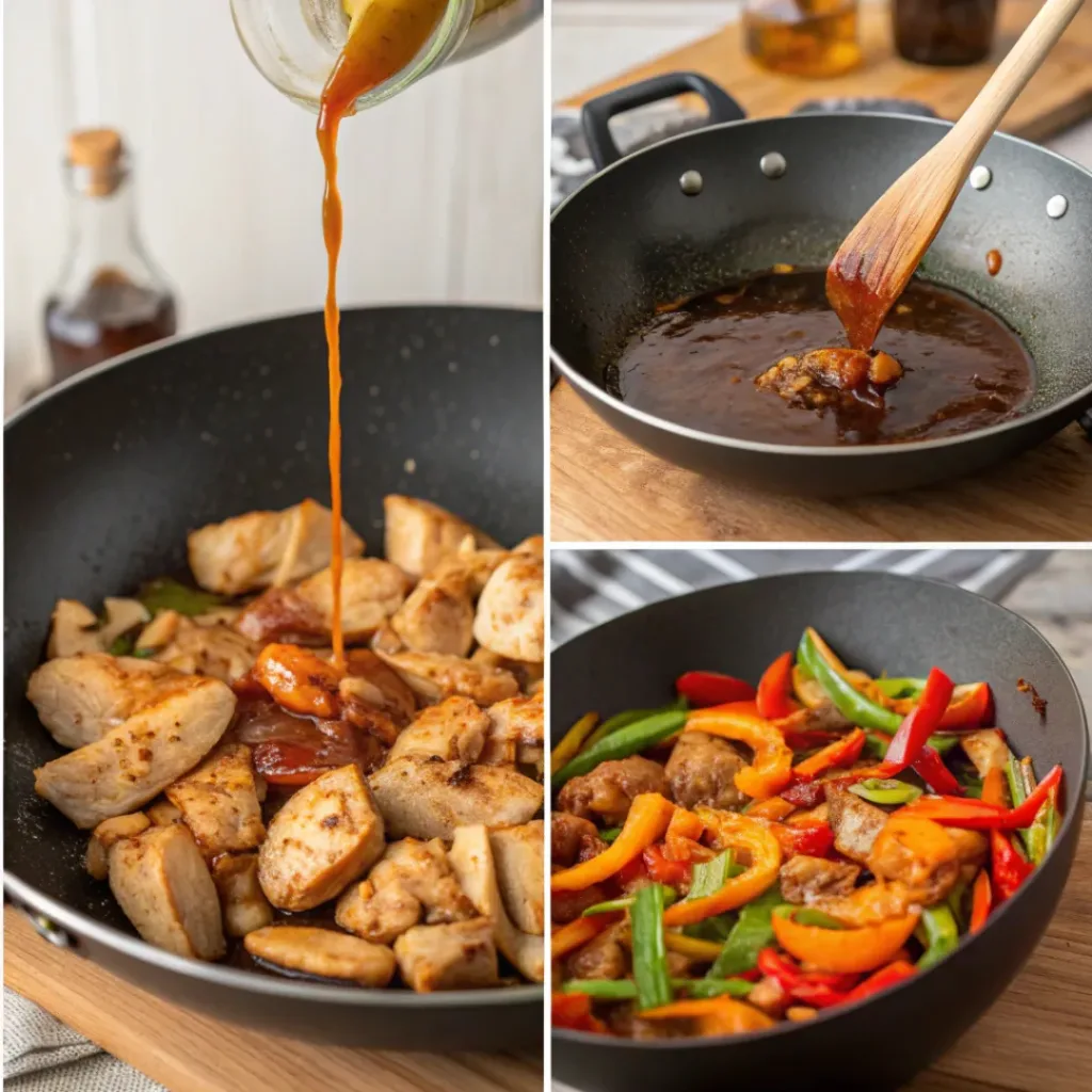 Steps of making classic chop suey