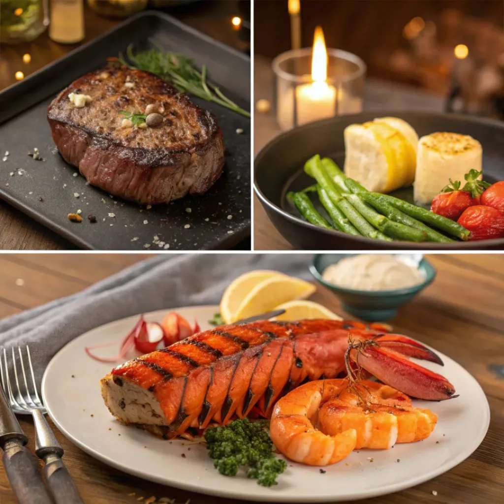 Steps of preparing surf and turf