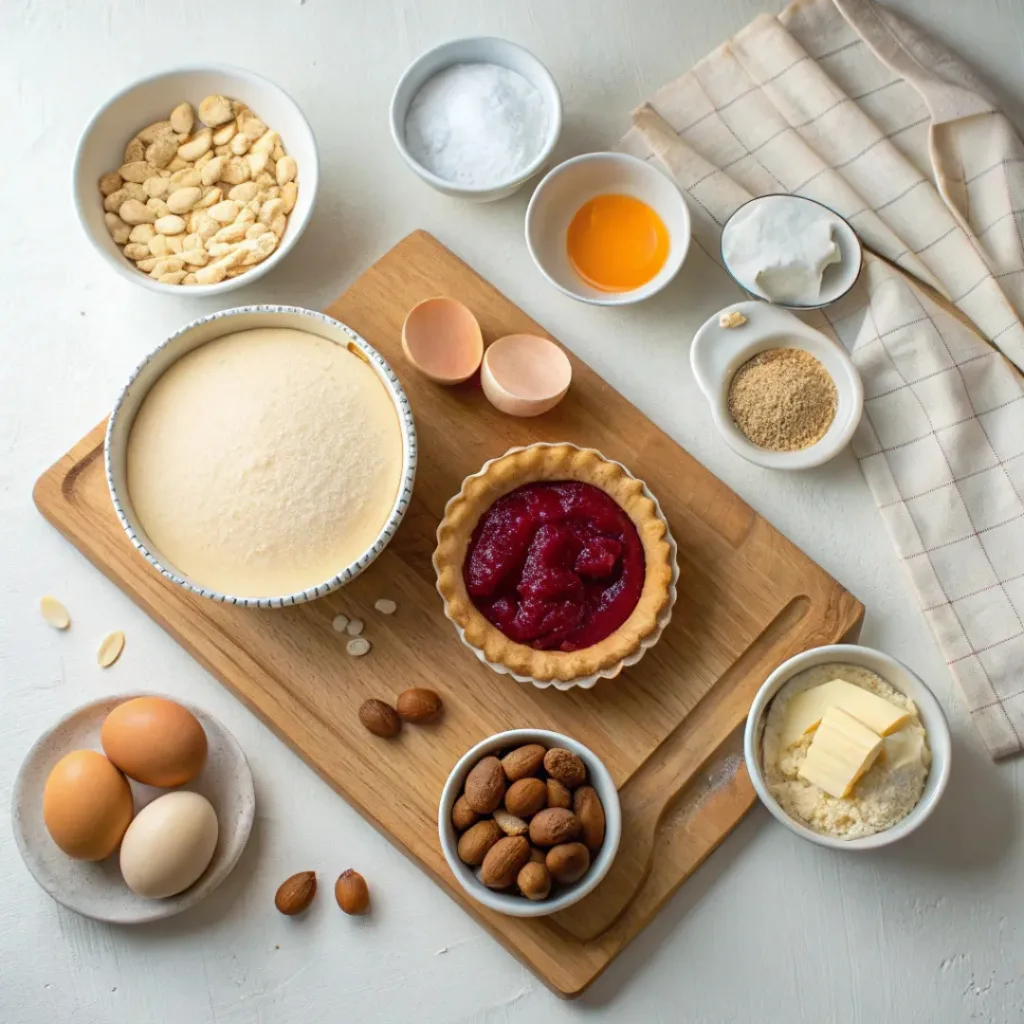 Ingredients for Bakewell Tart