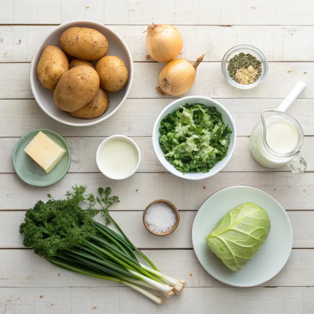 Ingredients for Colcannon Soup