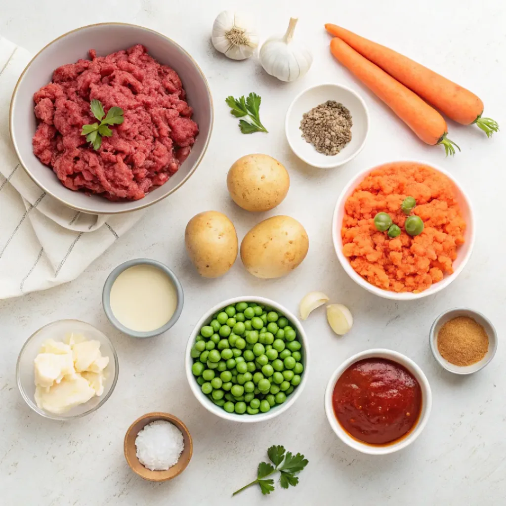 Ingredients for Cottage Pie