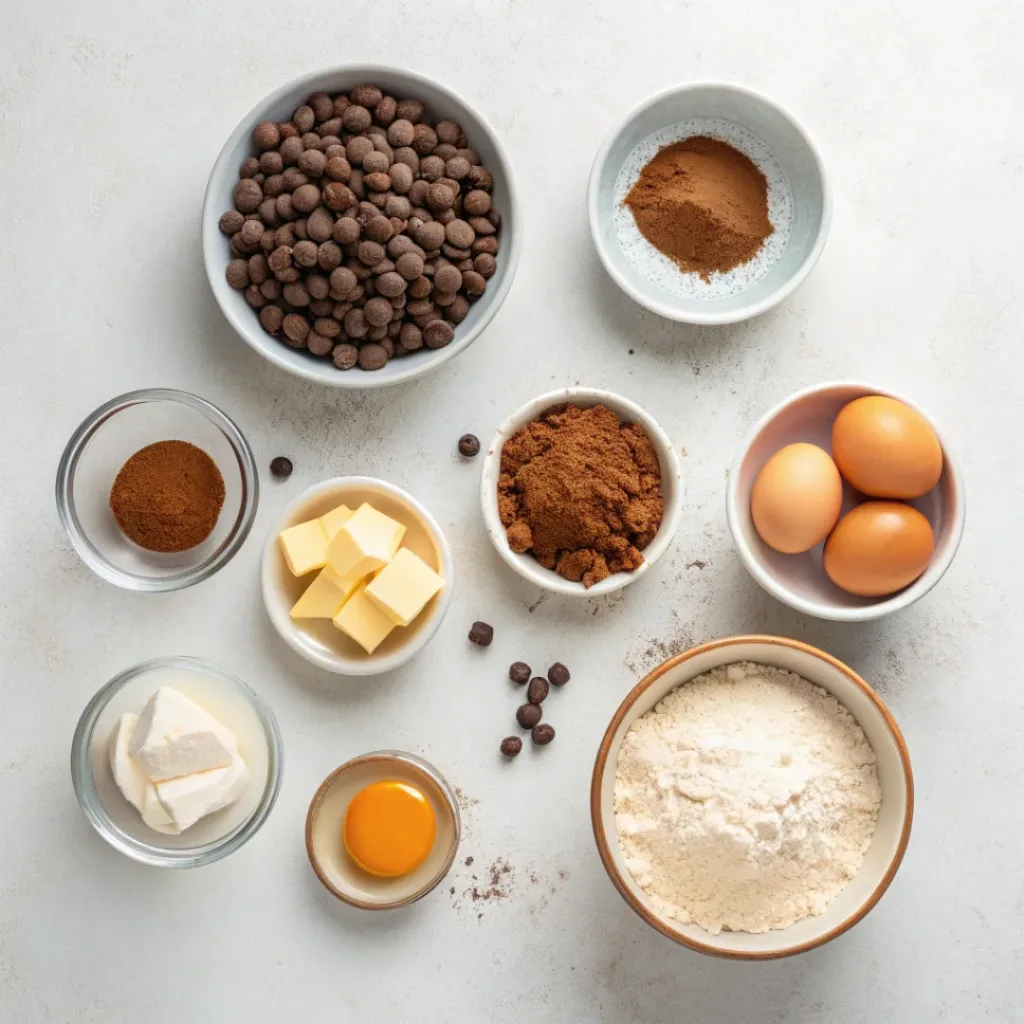 Ingredients for Gooey Brownie Pie
