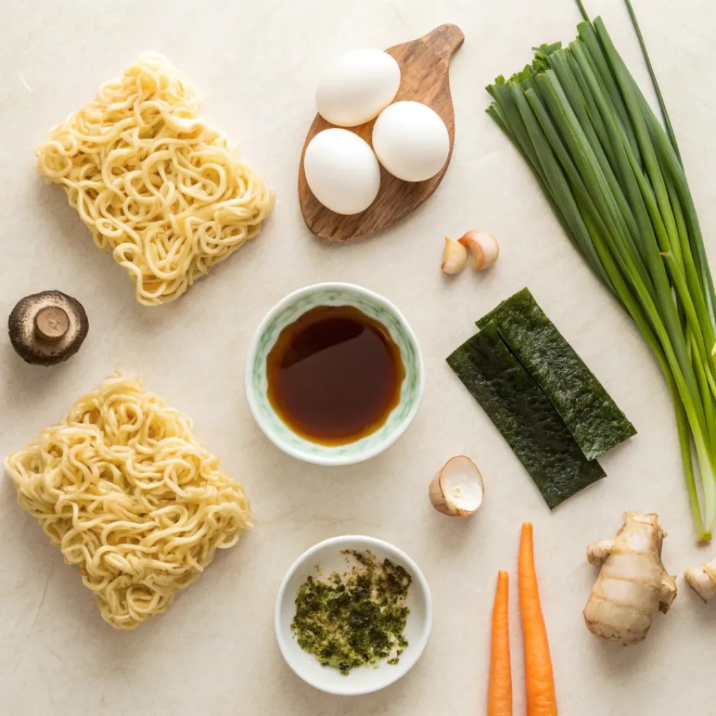 Ingredients for Homemade Ramen