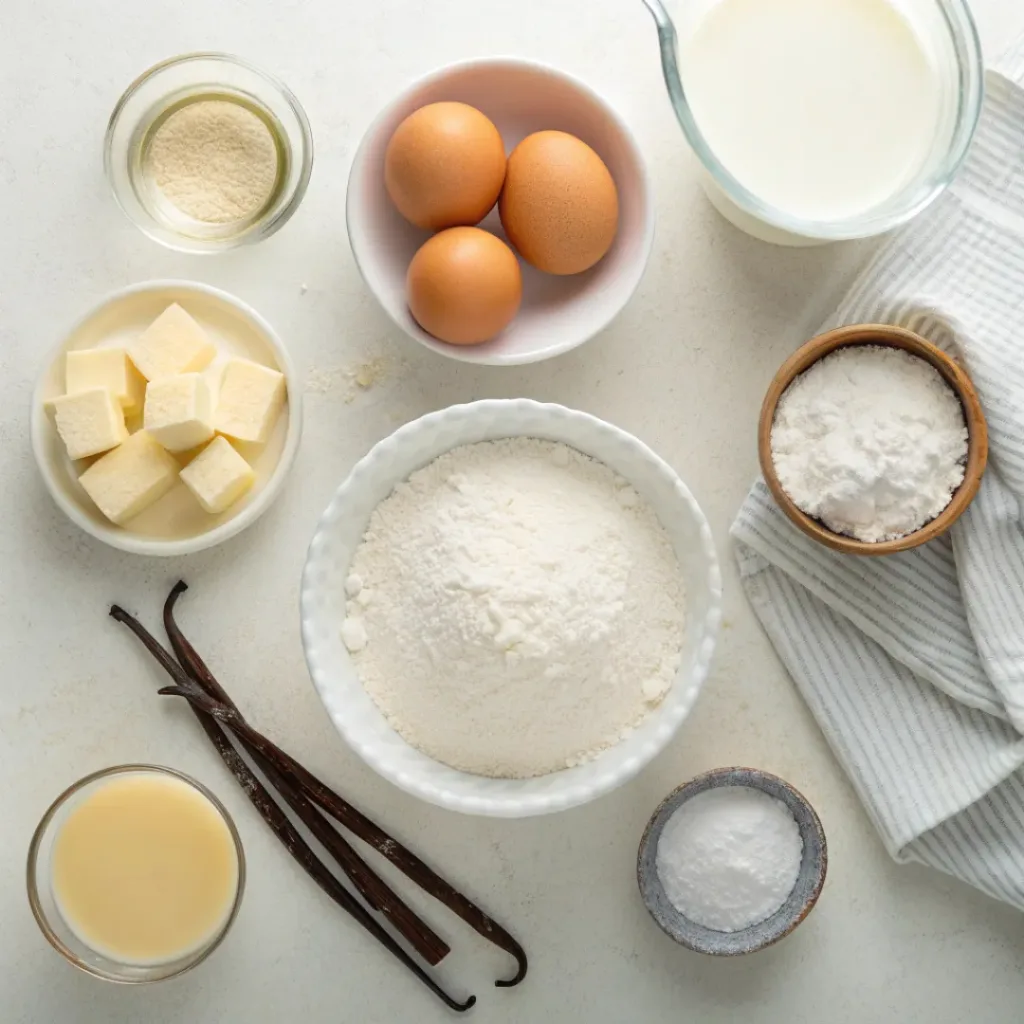 Ingredients for Vanilla French Beignets