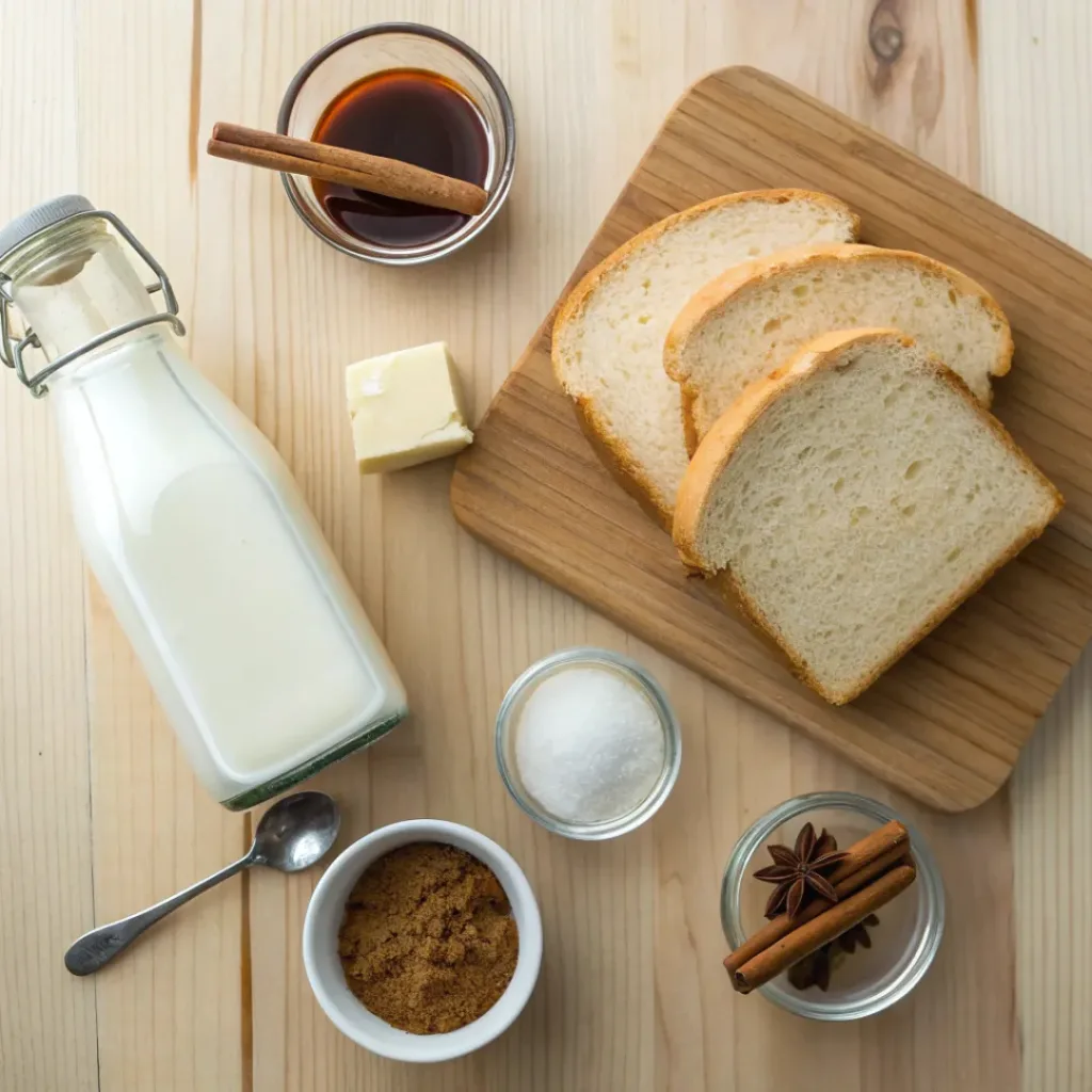 Ingredients for Milk Toast