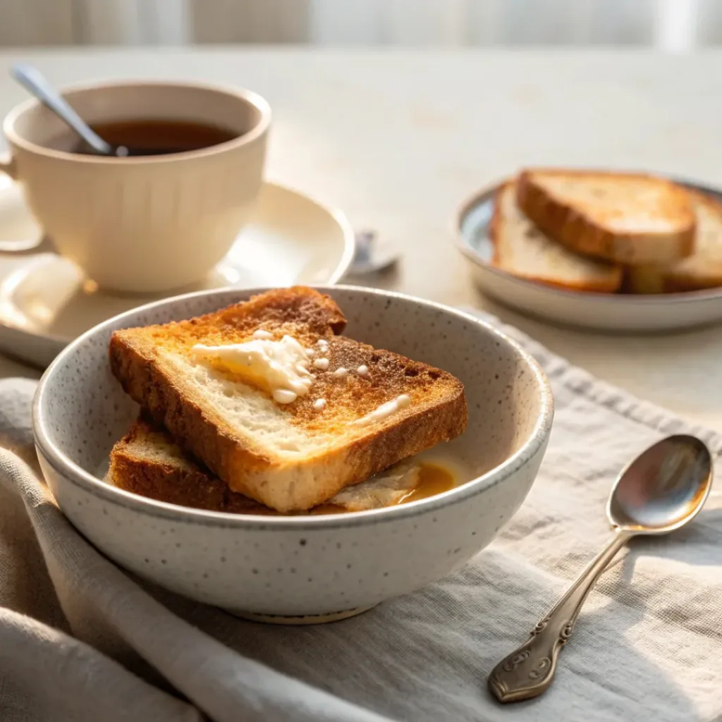 Milk Toast served for breakfast