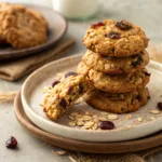Muesli Oat Cookies stacked on a plate