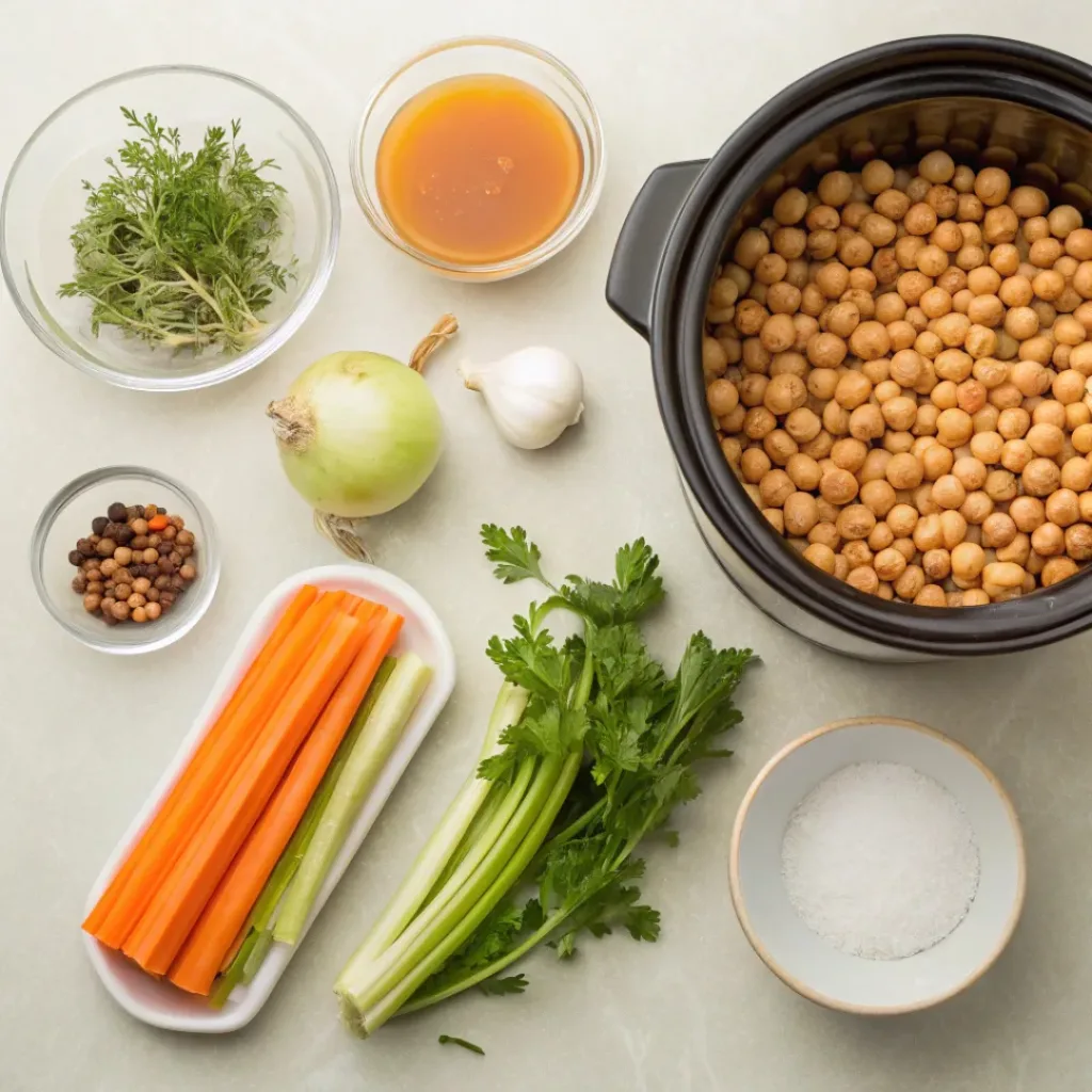 Slow Cooker Chickpea Soup – Hearty & Flavorful 6 Ingredients for Slow Cooker Chickpea Soup
