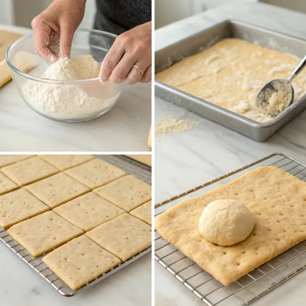 Homemade Crispy Sourdough Discard Crackers 7 Step-by-step sourdough discard crackers