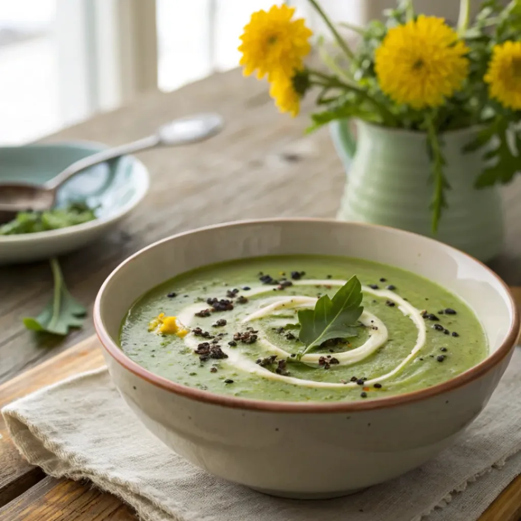 Creamy Dandelion Soup – Smooth & Comforting Bowl