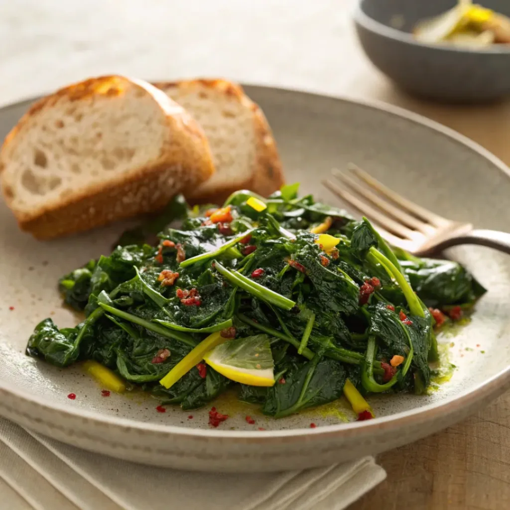 Dandelion Greens – Simple & Savory Sautéed Greens 8 Sautéed dandelion greens served as a rustic side dish