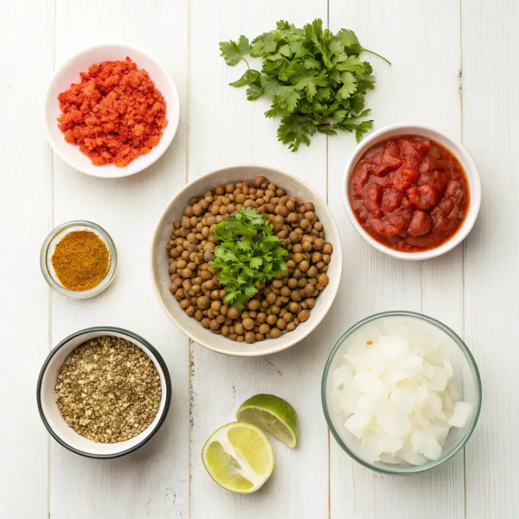 Ingredients for Lentil Taco Meat