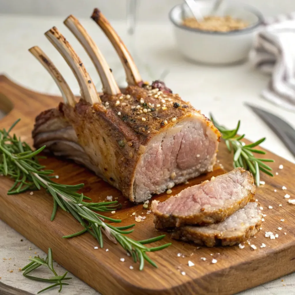 Roasted Rack of Lamb – Tender & Herb-Crusted