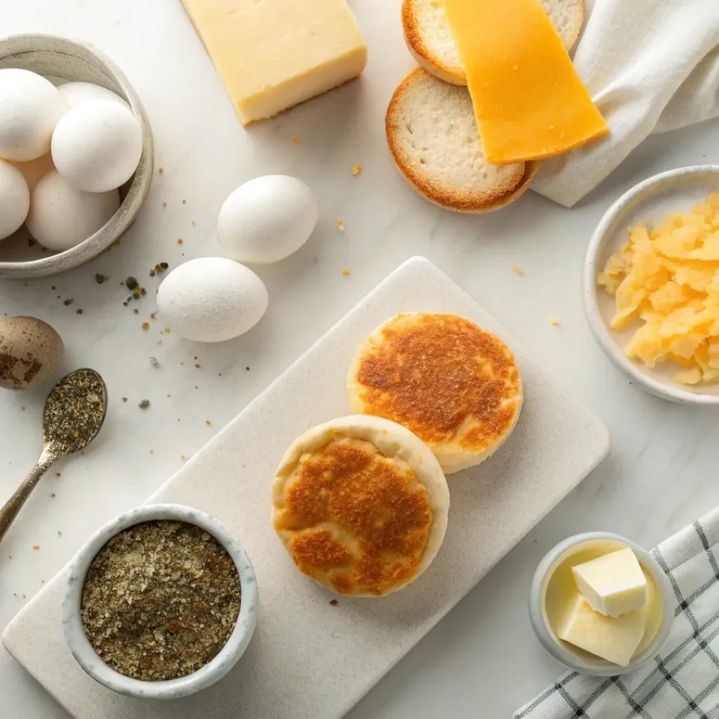 English Muffin Breakfast Sandwiches – Easy Freezer-Friendly Morning Meal 6 English muffins, eggs, cheese, and breakfast fillings
