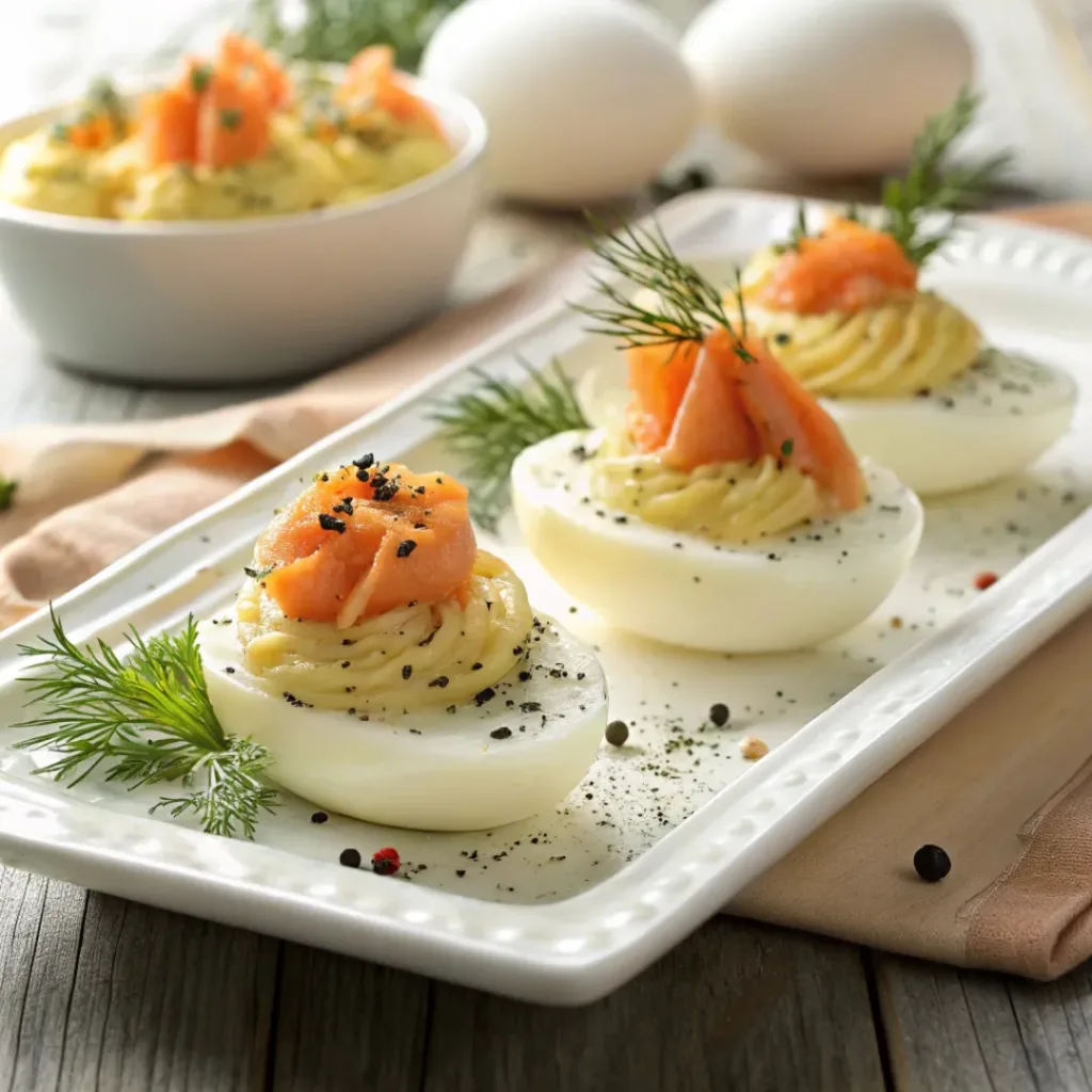 Smoked Salmon Deviled Eggs – Elegant Party Appetizer