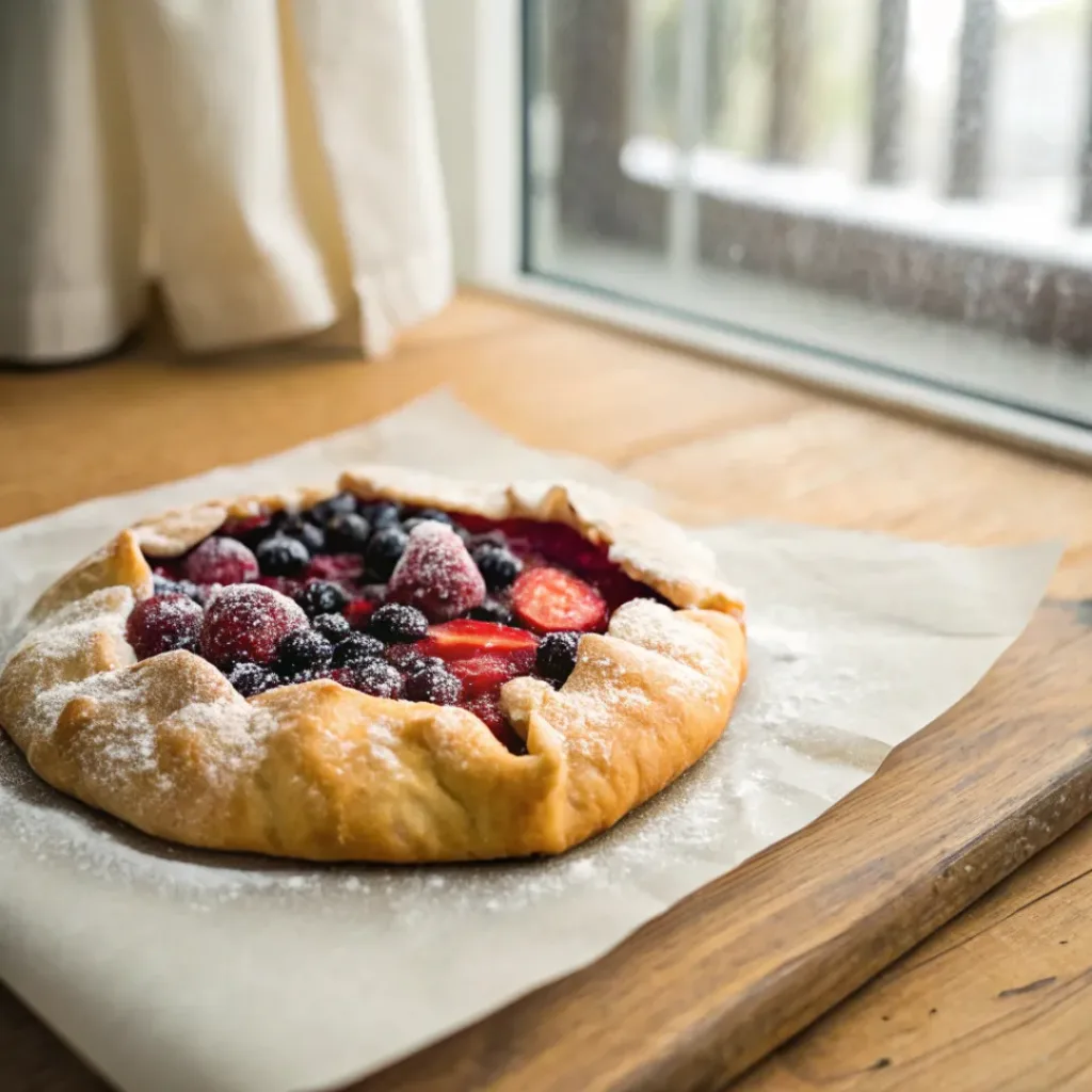 berry galette served