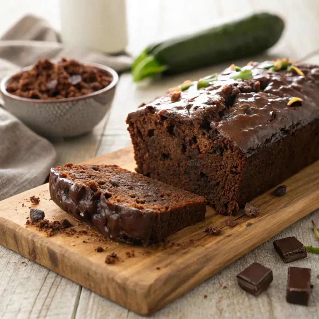 Double Chocolate Zucchini Bread – Moist, Rich & Ultra Chocolatey Quick Bread 8 Double Chocolate Zucchini Bread Served