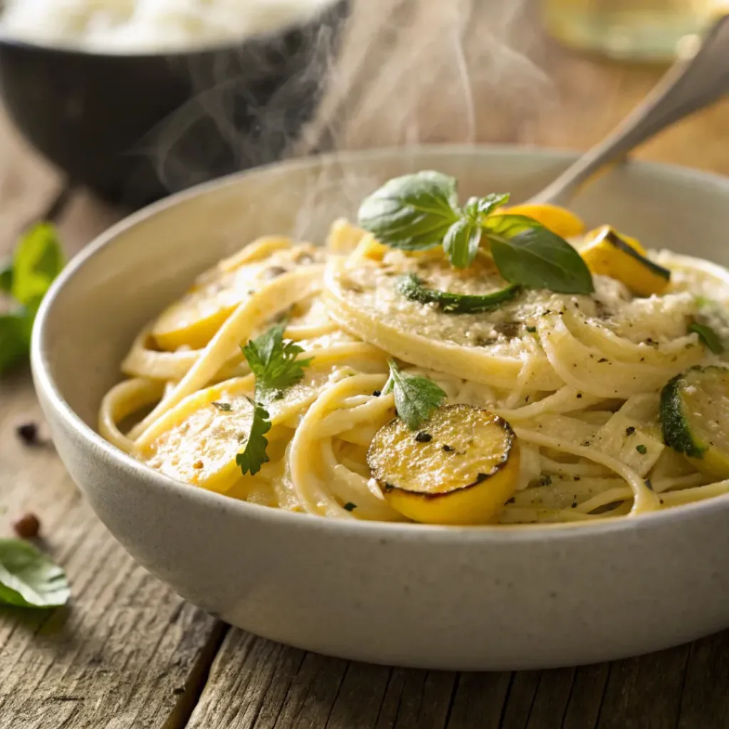 Garlic Parmesan Summer Squash Pasta – Creamy, Light & Fresh Summer Dinner 8 Creamy summer squash pasta with parmesan and herbs