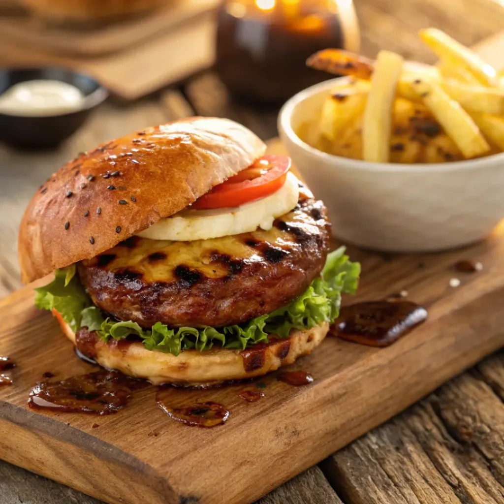Grilled Teriyaki Burger – Juicy, Sweet & Smoky BBQ-Style Burger