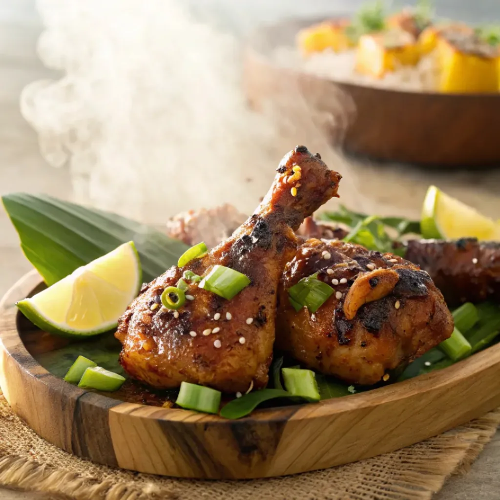 Home 6 Grilled Hawaiian chicken glazed with huli huli sauce and pineapple