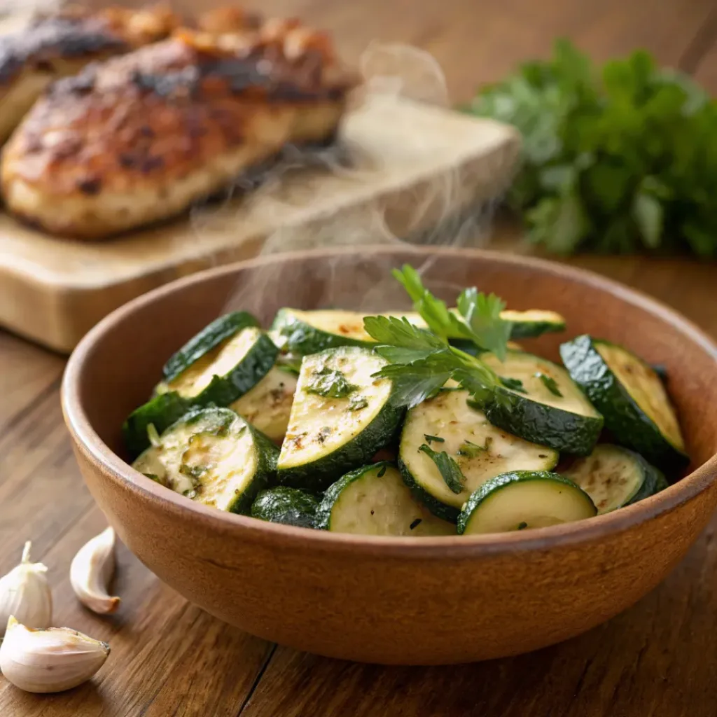 Sautéed Zucchini with Garlic and Butter – Quick, Buttery & Flavorful Side Dish 8 Garlic butter zucchini served warm with herbs and steam