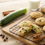 Soft zucchini cookies with golden edges and moist centers