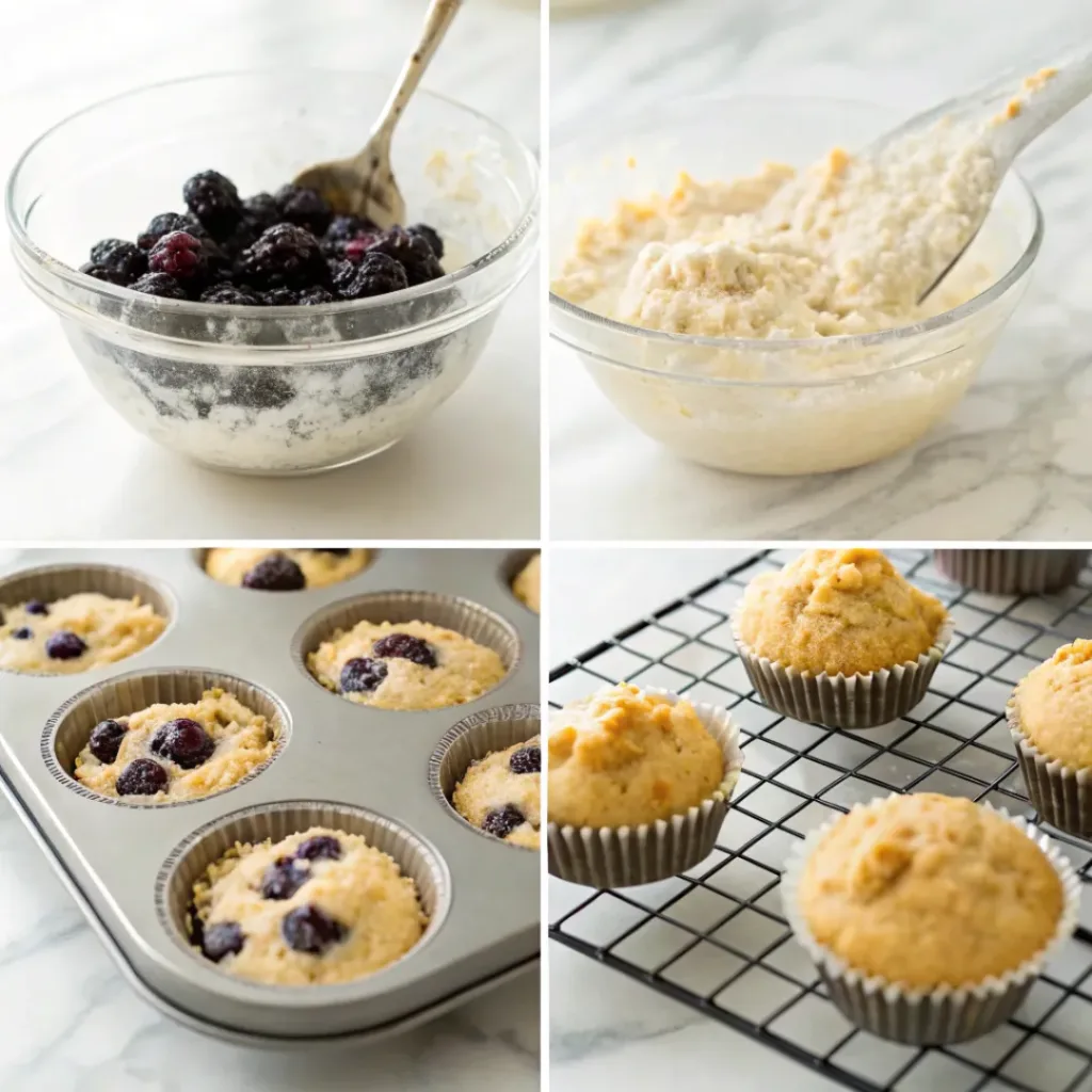 how to make black raspberry muffins step by step