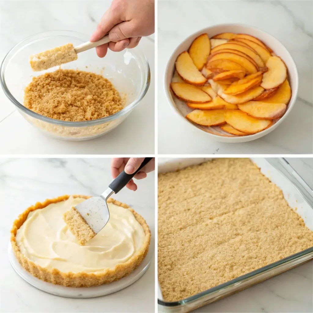 How To Make No-Bake Peach Cheesecake Step by Step