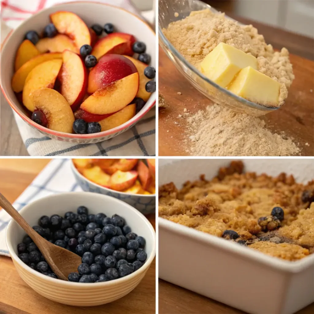 How to Make Peach Blueberry Crumble – Step by Step