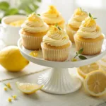Lemon cupcakes filled with lemon curd and topped with lemon buttercream