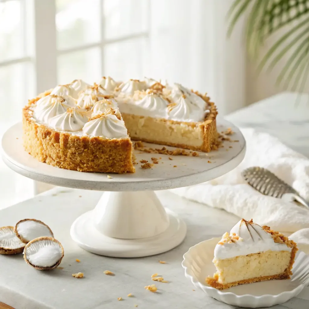 No Bake Creamy Coconut Pie – Easy, Silky & Tropical Dessert